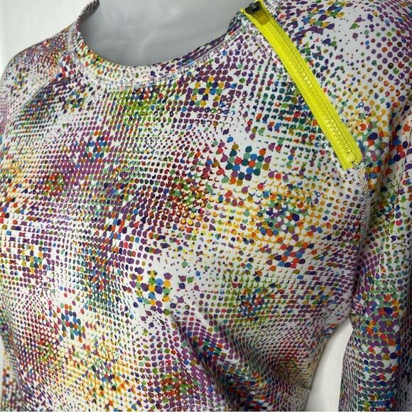 Reel Legends KEEP IT COOL Multi Color Zip Neck Long Sleeve - Picture 3 of 4